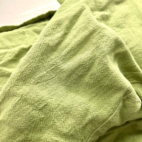 Soft Surroundings NWOT Textured 100% Cotton Button Down Shirt Green Size 2X - Picture 7 of 8